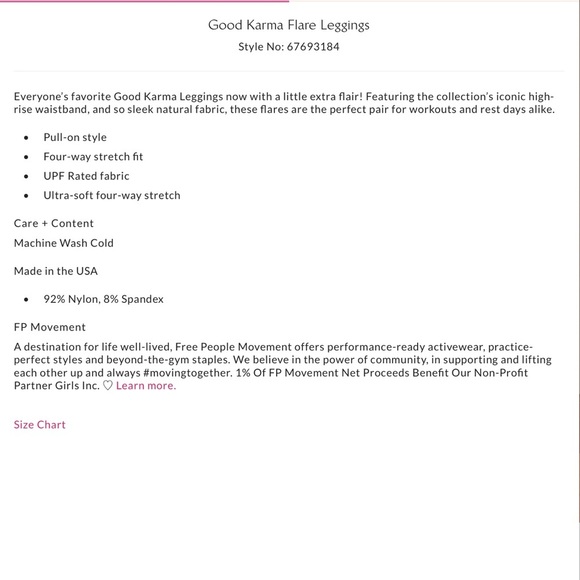 NWOT Free People Movement XS/S Good Karma Flare Leggings Red No Logo New Pants - Picture 5 of 5